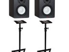 Speaker Stand Pair, 6-Position (97-157cm)Adjustable Studio Monitor