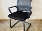 Sq Mesh Blk Base Visitor Chair