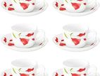 SQUARE CUP & SAUCER SET 12PCS FXB220