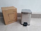 Square Stainless Steel Slow Down Sound Less Trash Bin (Dust Bin)