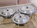 Stackable Serving Mini Kadai Set Stainless Steel