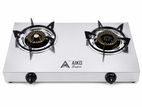 Stainless Steel 2 Burner Gas Cooker - AIKO SUPER 1 YEAR WARRANTY*