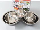 Stainless Steel Bowl 5 Pcs Set -1600