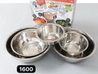 STAINLESS STEEL BOWL 5PCS SET -1600