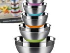 Stainless Steel Bowl with Lid 5 Pcs Set -1820222426