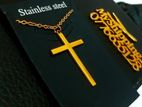 Stainless Steel Cross Pendant Necklace