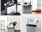 Stainless Steel Cutlery bucket - Kitchen Organizer