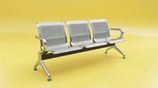 Stainless steel Gang Hospital | Lobby 3 Seater office chair