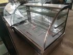 stainless steel pastry show case cupboard 5 feet