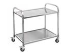 Stainless Steel Serving Trolley - 2 Shelf