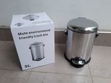 Stainless Steel Slow Down Sound Less Trash Bin (Dust Bin)