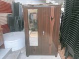 Steel 2 Door Cupboard with Mirror 6by 4