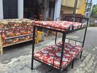 Steel Bunk Bed with 2 Single Layer Mattresses