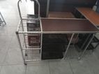 Steel Gas Table with Plate Rack