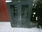 Steel Half Office Cupboard with Glass 4by 3