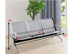 Steel Silver Lobby Chair 3 seater