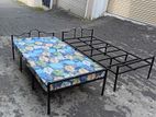 Steel single bed with layer mattrees