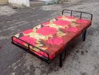 Steel Single Bed with Mattress 6*3