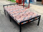 Steel Single Bed with Mattress 72×36