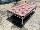Steel Single Bed with Mattress