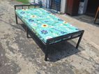 Steel Single Bed with Mattress