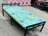 Steel single bed with mattress