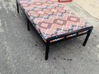 Steel Single Bed with Mattress