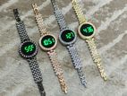 Stone Steel Touch Digital Ladies Watch