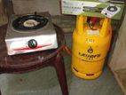 Stove with Laugfs Gas Cylinder Sets