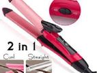 Straightening & Curling - Professional 2 in 1 Hair Tool Smoothing