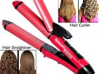 Straightening & Curling - Professional 2 in 1 Hair Tool Smoothing