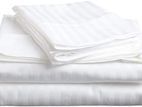 Striped-White King Size Bed Sheets Set