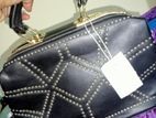 Stylish Black Studded Handbag