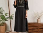 Stylish Cotton Kurtha with Detailed Embroidery