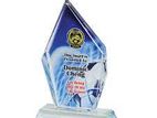 Sublimation Glass Crystal Award Trophy Printing Iceberg Shape