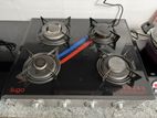Suga 4 Burner Gas Stove Glass Top