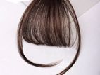 Synthetic Clip on Hair Bangs with Fringes – Dark Brown