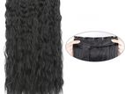 Synthetic Deep Wave Hair Extension Black 32 Inch / 140g with 5 Clips