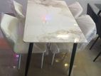 Synthetic Granite Dining Table with Chairs