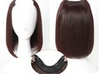 Synthetic U-Shaped Straight Clip on Hair Extension – Red brown-20cm