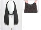 Synthetic U-Shaped Straight Hair Extension 50cm/150g Natural Black Color