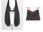 Synthetic U-shaped straight hair extension 60cm/170g Natural black color