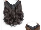 Synthetic U-Shaped Water Wave Clip on Hair Extension – Brown Black/20cm