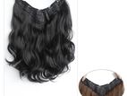 Synthetic U-Shaped Water Wave Hair Extension – Natural Black/20cm