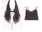 Synthetic U-shaped wavy hair clip on extension-Dark Brown/50cm/150g