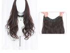 Synthetic U-Shaped Wavy Hair Clip on Extension-Dark Brown 60cm 170g