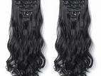 Synthetic Wavy Hair Extension Set – Natural Black Color