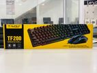 T-WOLF Gaming Rainbow Backlit RGB Wired Keyboard Mouse Combo