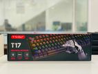 T-WOLF T17 Rainbow RGB USB Wired Mechanical Keyboard