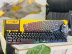T-WOLF TF200 Gaming Rainbow Backlit RGB Wired Keyboard Mouse Combo